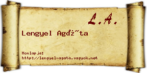 Lengyel Agáta névjegykártya